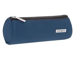 Comix - Pennenetui voor school voor kinderen en jongeren, lichte en compacte Tombolino ideaal voor het opbergen van schrijfwaren, met praktische ritssluiting, 22 x 8 x 8 cm, blauw, Blauw, casual