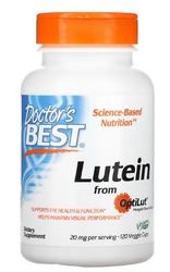 Doctor's Best Lutéine à partir d'OptiLut, 10mg - 120 gélules végétales - Soutien pour la Santé Oculaire