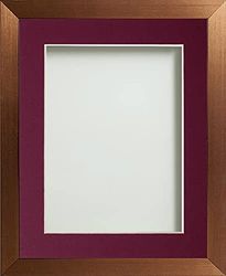 Frame Company Simpson Range Copper 14x11 inch Frame With Plum Mount for 12x8 inch *Choice of Sizes* Fitted with Real Glass