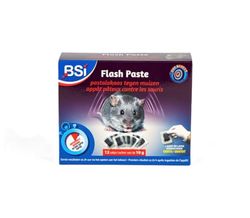 BSI - Anti-Rats Et Souris - 120g - Efficacité Radicale - Flash Pâte - 12x10g - Prêt A l'emploi - Haute Qualité - Nouvelle Génération - pour La Maison Et Autour, Bleu
