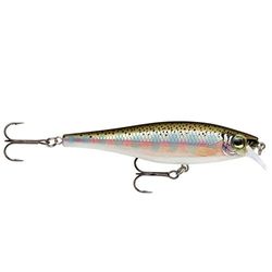 Rapala BX Minnow Lure with Two No. 6 Hooks, 0.6-1.2 m Swimming Depth, 7 cm Size, Rainbow Trout