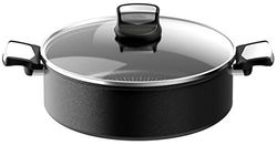 Tefal Unlimited On G2597283 Stoofpan, 28 cm, krasbestendig, anti-aanbaklaag, thermo-Sigal™, stoven, glazen deksel, geschikt voor alle warmtebronnen