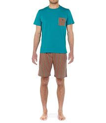 WFWAUTO Court Petero Pyjama-sets, voor heren, meerkleurig, maat S