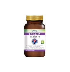 Dielisa - Mega Intelecto, Complemento Alimenticio con Extracto de Bacopa, Ginkgo Biloba, Colina, Taurina, Hierro, Zinc y Vitaminas, Favorece el Foco, la Memoria y la Concentración - 60 Cápsulas