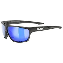Uvex Unisexe – Adulte, Sportstyle 706 Lunettes de sport Noir mat/bleu, taille unique