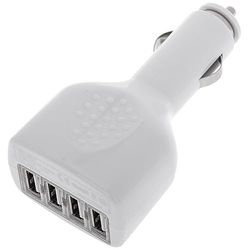 BeMatik - Laddare för cigarettändare för bil. 12 VDC strömförsörjning med 4 USB-portar typ A 2.1A