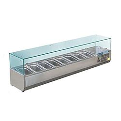 POLAR REFRIGERATION, Polar Refrigerated Servery Topper 8X1/3GN 435X1800X395mm - Nevera para puerta comercial