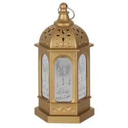 HOME DECO FACTORY, LA0102, Lanterne LED décorative pour Ramadan, Design élégant et Chaleureux, idéale pour intérieur et extérieur, Fonctionne sur Piles, Couleur Assorties