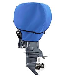 STEECA Housse de Moteur Hors-Bord étanche 600D résistante à la décoloration pour Moteur de Bateau - Convient pour Moteur de 50 à 115 CV - Bleu