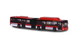 Majorette 212053303 - City stadsbus, 20 cm, verschillende versie, 3 jaar en ouder,Zwart/Rood