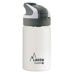 Laken Summit Bottiglia d'Acqua Doppia Parete Borraccia Termica e Isolante in Acciaio Inox con Tappo Sportivo 350ml Bianca