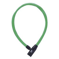 IFAM | Cavo antifurto per biciclette| Modello Junior| Biciclette per bambini| Colore verde| 60 cm Lunghezza| Serratura con chiave o combinazione