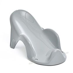 THERMOBABY - Atoll baby badstol - bekväm och ergonomisk - Från födsel till 8 månader (upp till 8 kg) - Charm Grey - tillverkad i Frankrike