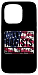 Scambierà i razzisti per i rifugiati immigrati USA Flag Chicano Custodia per iPhone 15 Pro