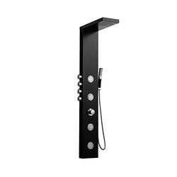 Columna de hidromasaje termostática en aluminio color negro modelo A-841 NEGRO