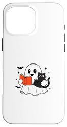 amazing spooky creepy halloween ghost with cat design Case for iPhone 16 Pro Max
