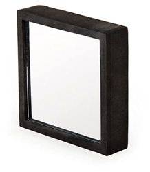 BIFULL Miroir carré, Noir, Standard