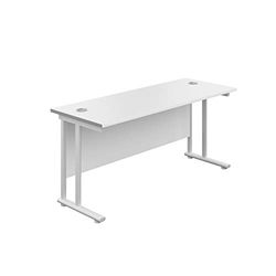 Office Hippo Home Office Bureau, wit frame, witte top, 120 x 60 x 73 cm