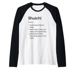 Shuichi Definizione del nome Dizionario divertente Maglia con Maniche Raglan
