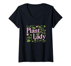 Mujer Jardín Flor Plantas - Árbol Jardinero Jardinería Camiseta Cuello V