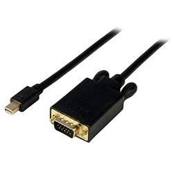 StarTech.com Cable 1,8m Mini DisplayPort a VGA - Cable Adaptador Activo Mini DP a VGA - 1080p - mDP 1.2 o Thunderbolt 1/2 Mac/PC a Monitor VGA - Cable Convertidor (MDP2VGAMM6B)