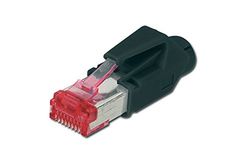 DIGITUS RJ45 Cat 6 netwerkconnector - 1 stuk Hirose TM21 - Cat6 crimp connector afgeschermd - Voor netwerkkabels, patchkabels, Ethernetkabels - 1GBase-T - 8P8C - AWG 27/7 tot AWG 24/6