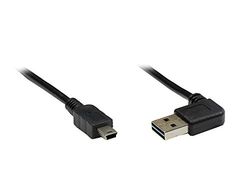 Kabelmeister - Schermatura in pellicola e intrecciata, fili in rame (OFC) Nero – 2 m. USB 2.0 - EASY Stecker A gew. an Mini B