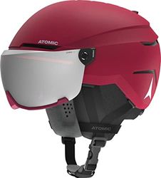 Atomic Savor Visor Stereo Ski Helmet, Unisex-Adult, Dark Red, S