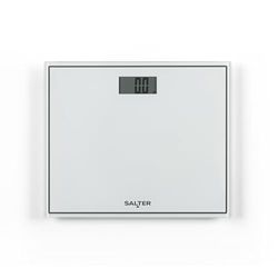Salter 9207 WH3R Pèse Personne Électronique Compact, Écran Facile à Lire, Activation Automatique, Balance Personnelle avec Plate Forme en Verre, Capacité Max 150KG, Garantie 15 Ans, Blanc
