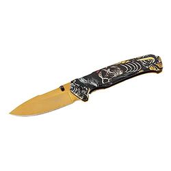 Herbertz 589512 eenhandsmes Skull mes, goud, normaal