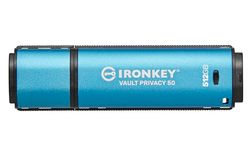 Kingston IronKey Vault Privacy 50 FIPS 197 Certified & XTS-AES 256-bit Encrypted USB Drive for Data Protection - IKVP50/512GB