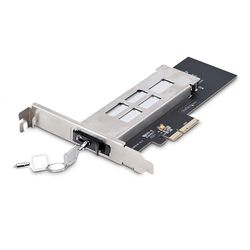 StarTech.com Tarjeta PCIe x4 a SSD NVMe M.2 - Rack Móvil Backplane con Bandeja Removible Hot Swap Intercambiable en Caliente - Bahía de Unidad PCIe 4.0/3.0 - con Llave (M2-Removable-PCIE-N1)