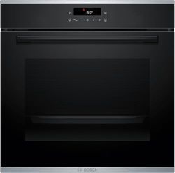 Bosch HBA272BB3 Série 4 Four encastrable 60 x 60 cm Pyrolyse auto-nettoyage LED Touch Control 3D Air chaud 10 programmes automatiques Aide au nettoyage hydrolytique Chauffage rapide Noir