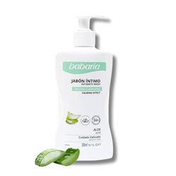 Gel íntimo para mulher, 500 ml, Babária, hidratante l com aloé vera e ácido lático, limpeza suave e pH neutro para higiene íntima diária