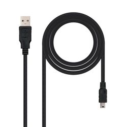 Velocraze Cable USB - cable USB 2.0 tipo A/M a mini USB 5 pines, 0.5 m, transferencia de datos eficiente, flexible y duradero.