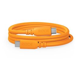 RØDE Câble SC27 USB-C SuperSpeed vers USB-C pour transfert de données rapide jusqu'à 5 Gbps et alimentation de 60 W (2 m, orange)
