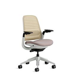 Steelcase Series 1, silla de oficina ergonómica con sujeción lumbar y brazos 4D regulables, respaldo de malla Lenteja