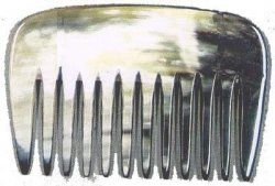 Golddachs - Pettine afro in corno, 10 cm