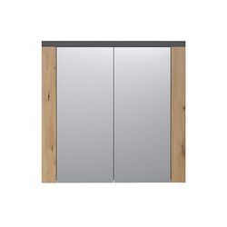 trendteam smart living Armoire à Miroir, Bois d'ingénierie, Marron, Gris, 79 x 78 x 20 cm