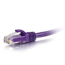 C2G Legrand 04033 Câble Ethernet Cat6 sans accroc, Non blindé, câble de raccordement réseau Violet, 9,1 m, câble Ethernet UTP Anti-accroc, 1 pièce, C2G 04033