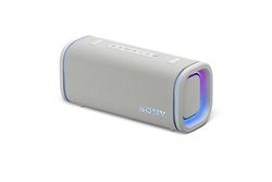 Sony ULT FIELD 5 - Enceinte portable Bluetooth puissante, batterie 25 heures, 2 modes ULT POWER SOUND, IP67, étanche à l'eau et à la poussière, éclairage à 360°, bandoulière amovible, compacte - Blanc