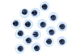 INNSPIRO Ojos móviles negros autoadhesivos redondos 10mm. 72u., ideal para manualidades con niños, decoraciones y actividades creativas