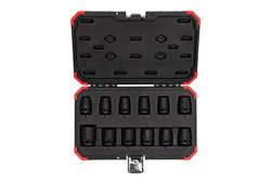 GEDORE red Conjunto de copos de impacto, conjunto de 12 peças, 1/2", copo hexagonal, largura da chave 10-24 mm, para veículos/carros, R63003012