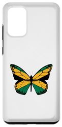 Coque pour Galaxy S20+ Papillon vert et orange