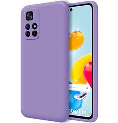 Tumundosmartphone Funda Silicona Líquida Ultra Suave para Xiaomi Redmi Note 11s 5G Color Morada