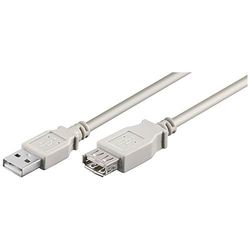 VoltShine Câble USB M A H 1,8 m, couleur beige, idéal pour les transferts de données et la charge d'appareils électroniques.