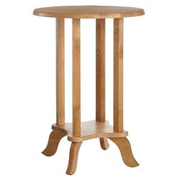 Premier Housewares Mesa auxiliar redonda (madeira de borracha, 55 x 39 x 39 cm)