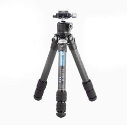 Leofoto - Ranger - Treppiede in carbonio con testa a sfera - Leggero - Gambe regolabili in 3 angoli - Ideale per fotografia macro - LS-283CM+LH-30