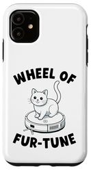 Wheel Of Fur-Tune Cat On Robot Vacuum Cleaner Cat Case for iPhone 11