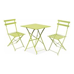 Stalwart DA-WW178GREEN Folding Bisto Set Table 2 Chairs Green